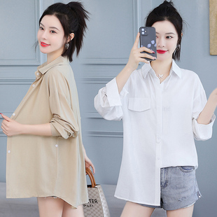 百搭薄款 长袖 叠穿衬衣0324r 韩版 休闲宽松防晒衣服女春夏2026新款