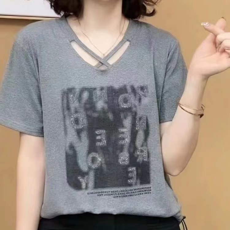 2025夏季新品韩版时尚洋气夏装小衫百搭显瘦短袖女士T恤减龄上衣