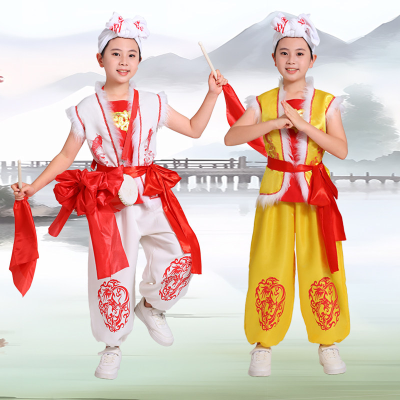 打鼓秧歌舞运动会演出服陕北风