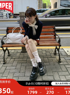 【博主同款】Camper看步女鞋BCN休闲风德比鞋增高松糕鞋小皮鞋