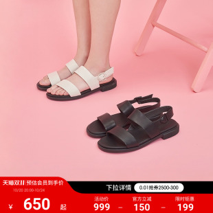 罗马休闲软底平底鞋 Camper看步女鞋 Edy春夏一字带通勤真皮凉鞋
