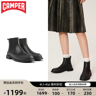 靴黑色冬季 英伦风皮靴 Pix超轻切尔西短靴工装 Camper看步女鞋