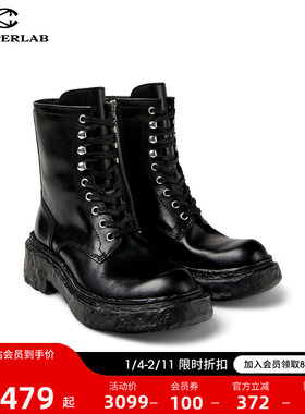 CAMPERLAB看步男女靴Vamonos黑色经典新款系带皮靴英伦风马丁靴