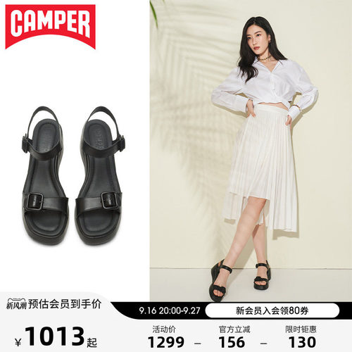 看步坡跟女鞋Camper坡跟