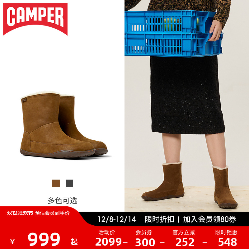 加绒保暖雪地靴女鞋Camper