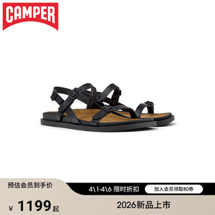夏季 透气鞋 Sandal简约舒适真皮凉鞋 Lluc 新品 Camper看步女鞋