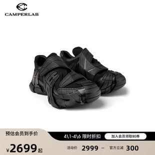 CAMPERLAB看步男女鞋 老爹鞋 黑色休闲鞋 Tormenta魔术贴厚底时尚