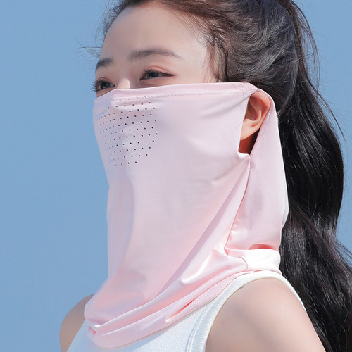 防护面罩挂耳式防晒面纱