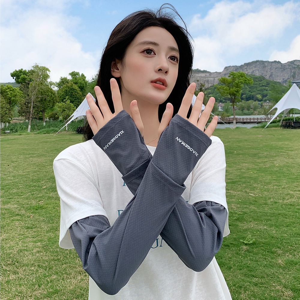 防晒手套女款夏季冰丝开车骑行防