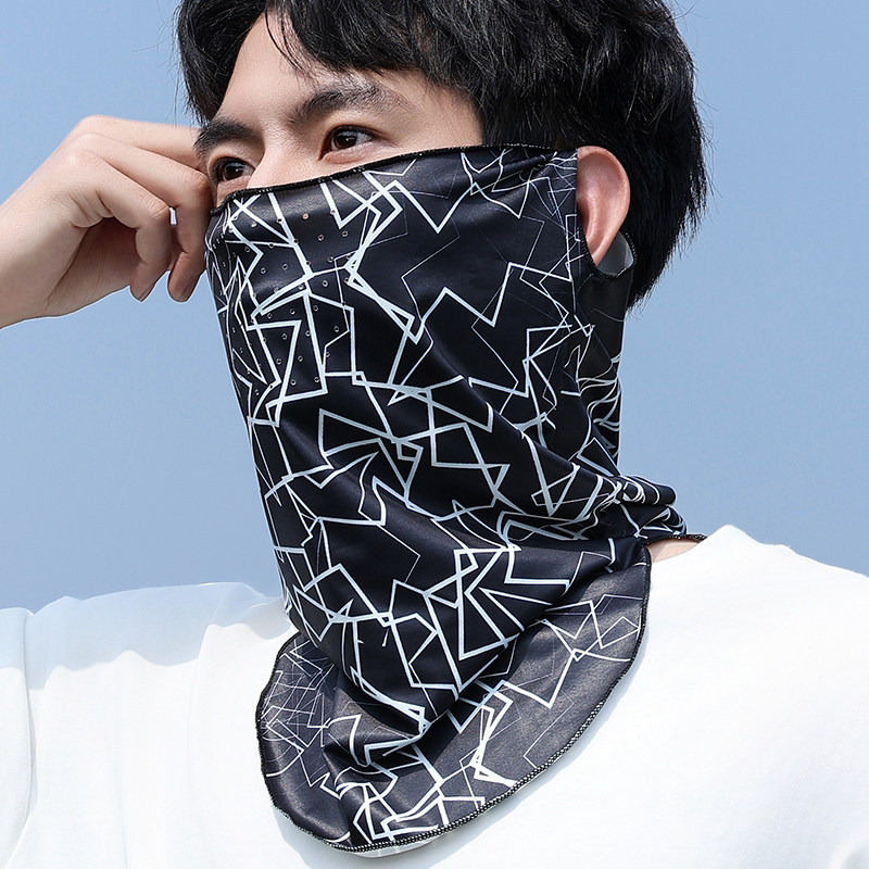 魔术头巾夏季护颈冰丝防晒面罩男