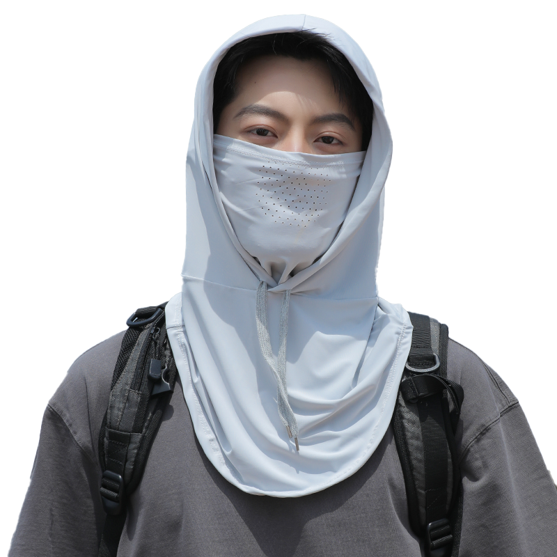 防晒面罩冰丝头套男女夏季
