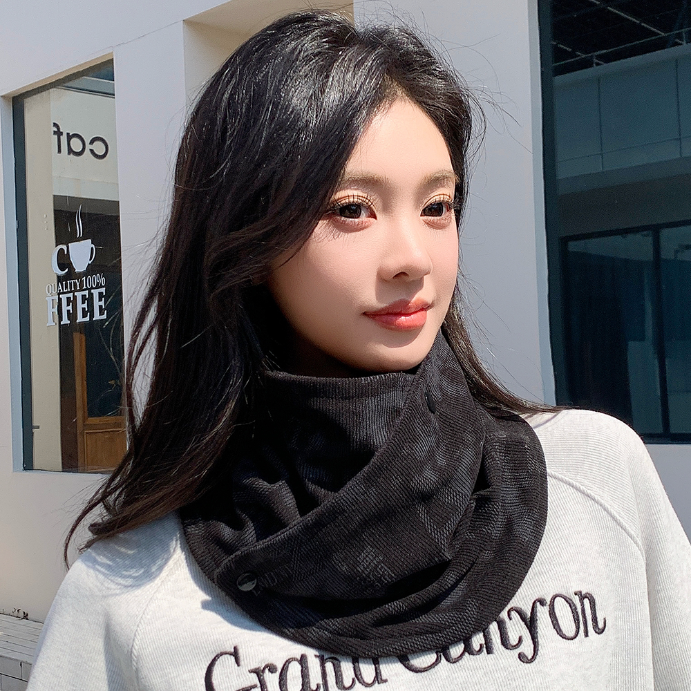 女士冬季保暖防风围脖骑行加绒厚