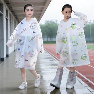 2026新款儿童一次性雨衣透明卡通防水连体雨披便携防暴雨加厚长款