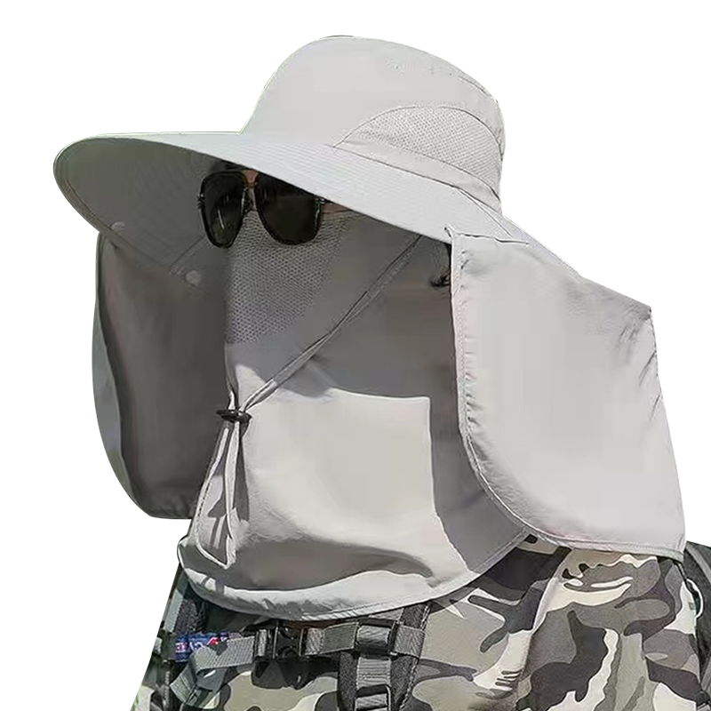 防晒渔夫帽户外露营登山帽男款