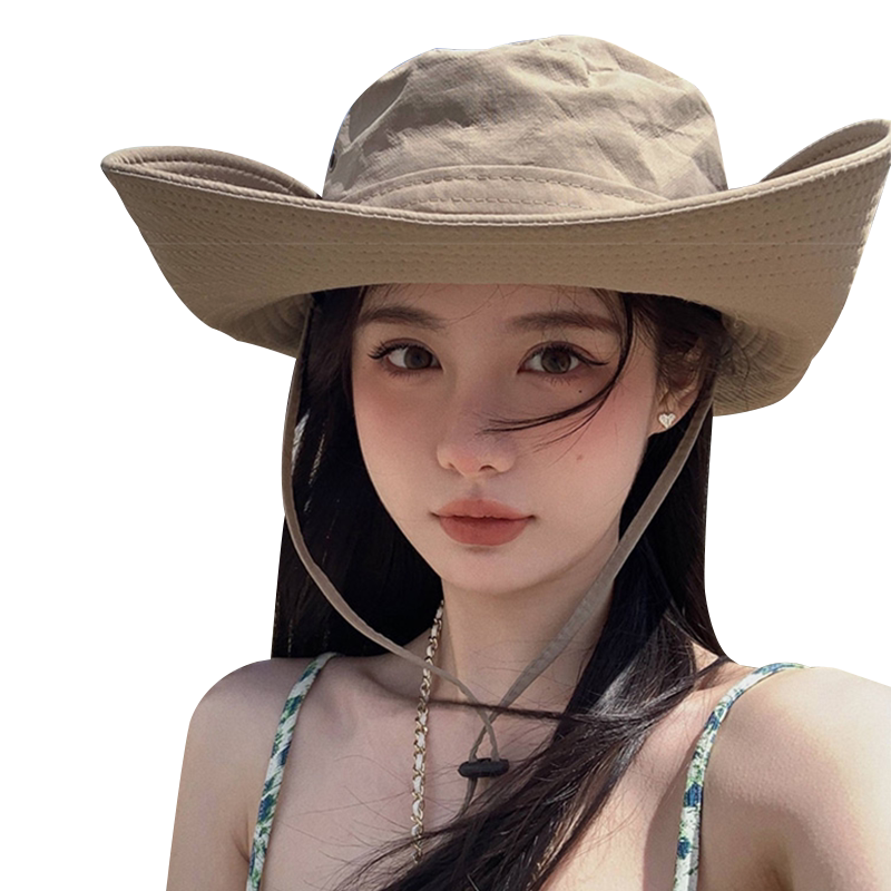 西部牛仔帽女旅游露营渔夫帽