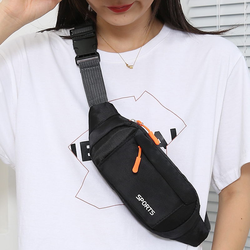 新款运动腰包男女多功能轻便防水斜挎胸包简约户外休闲工作骑行包