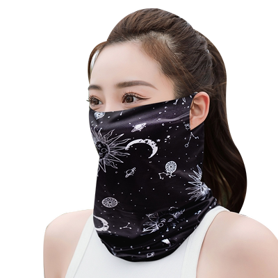 防晒面罩骑行女男士魔术头巾围脖