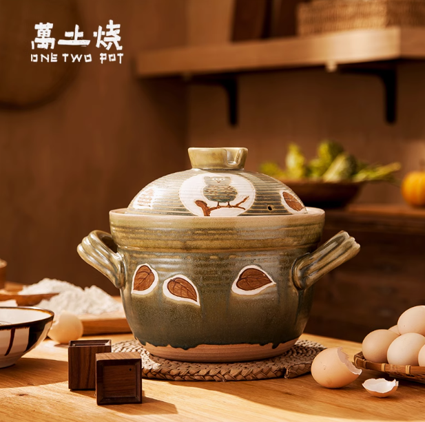 万土烧福鸟双盖 瓦罐陶土锅炖锅沙锅家用砂锅煲汤 燃气明火耐高温,厨房/烹饪用具,砂锅/石锅,淘宝优惠券,粉丝福利购,淘宝优惠卷