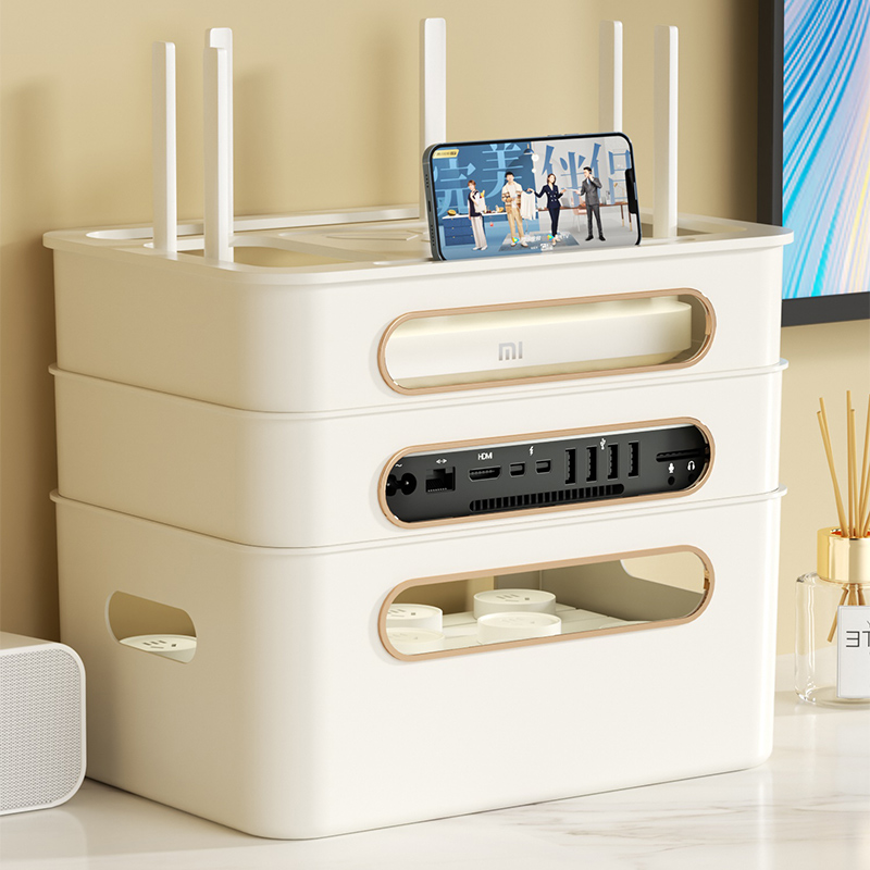 wifi路由器收纳盒电视机顶盒置物