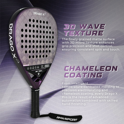 AMASPORT Padel Racket板式网球拍碳纤维专业训练比赛笼式拍Padel