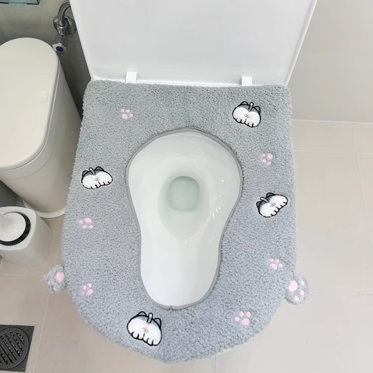 葫芦形毛绒子母马桶垫一体箭子坐便垫马桶圈坐垫套四季马桶垫坐垫