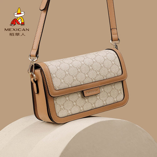 稻草人女士包包今年流行小众单肩包气质小方包时尚通勤斜挎包女包