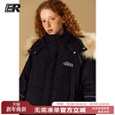 【明星同款】ER反光条中长款羽绒服男2026冬过膝90白鸭绒连帽外套