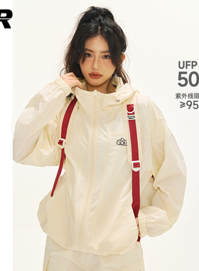 【UPF50+】ER美式连帽防晒服男潮牌宽松休闲防紫外线皮肤衣外套女