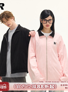 ER星星眼立领夹克2026秋季复古潮牌阿美咔叽情侣cleanfit麂皮外套
