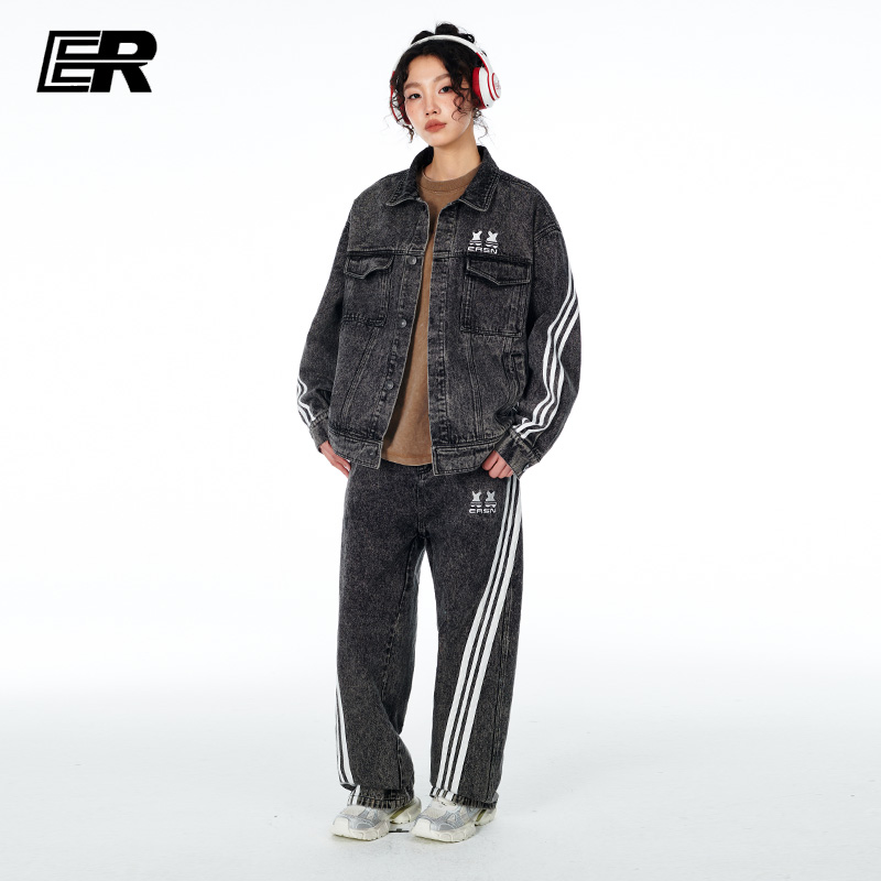 ER牛仔夹克牛仔裤套装