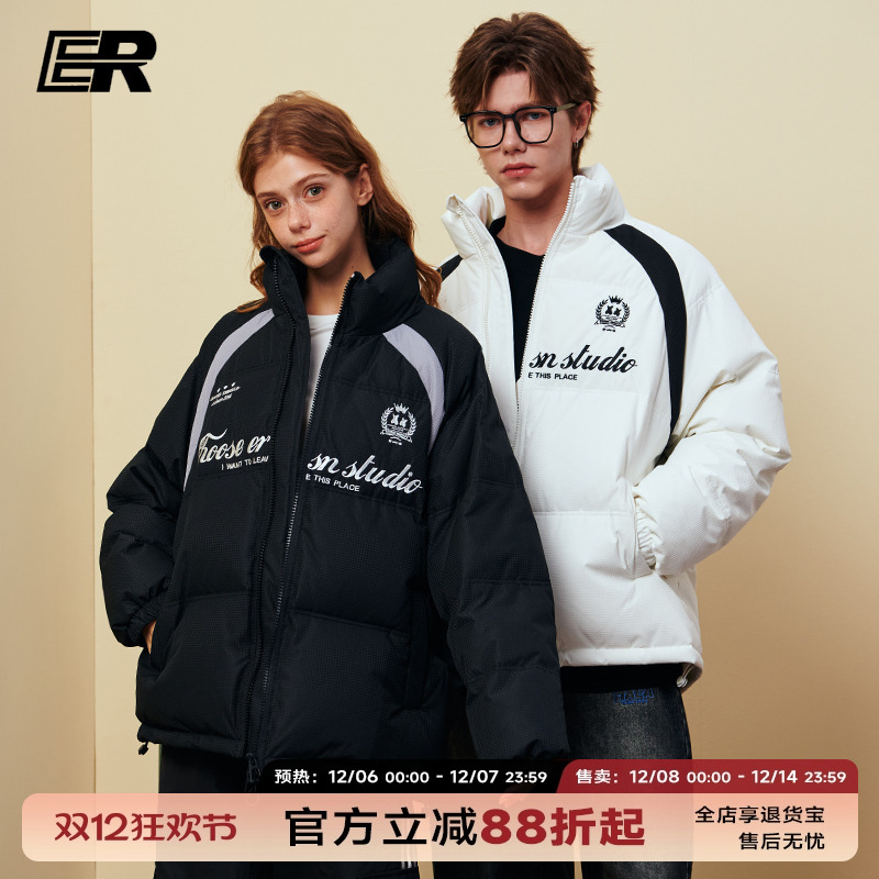 插肩袖美式羽绒服潮牌宽松