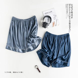 男士睡裤夏季冰丝短裤大裤衩夏天薄款睡觉居家裤子大码宽松家居裤