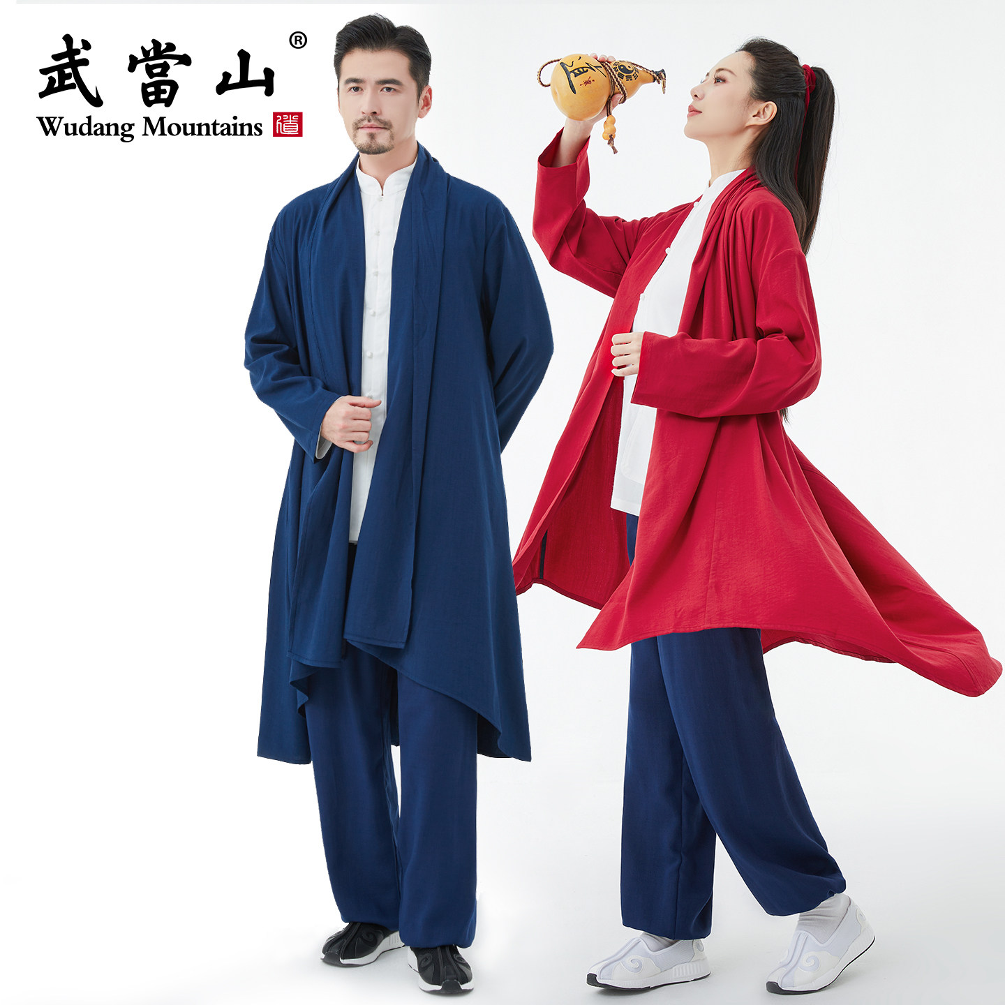 武当山太极服春秋新款太极披风图片