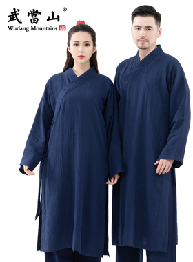 武当山道袍汉服男明制道袍外套女改良太极武当山道服三清领中国风