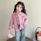 衬衣外套女宝宝秋季 女童衬衫 儿童时髦洋气长袖 2026新款 上衣 春秋款