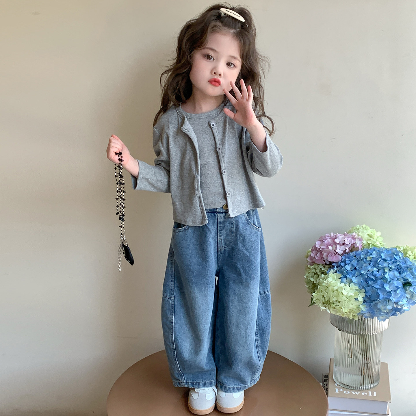 春秋季儿童新款洋气2026女童套装