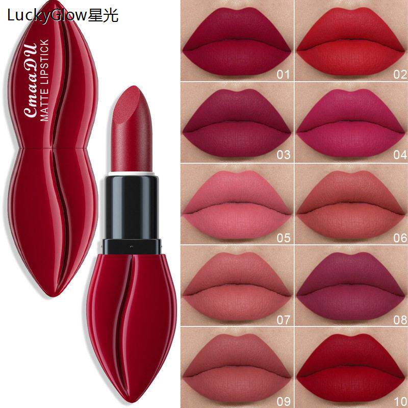 10-color matte lipstick with a foggy finish10色哑光口红雾面