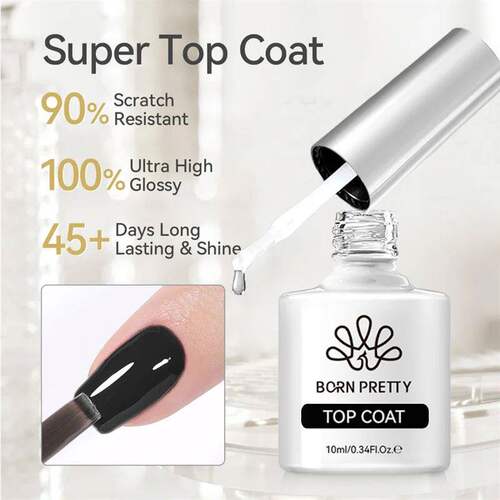 BORN PRETTY 10ML Base Gel Super Top Coat Manicure Matte Top