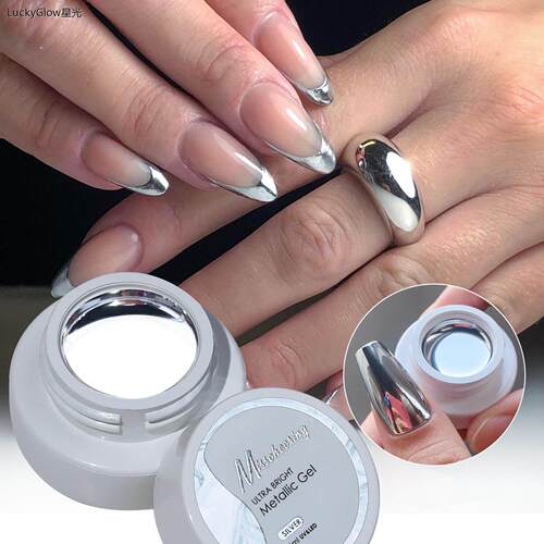 MetallicPaintedNailArt