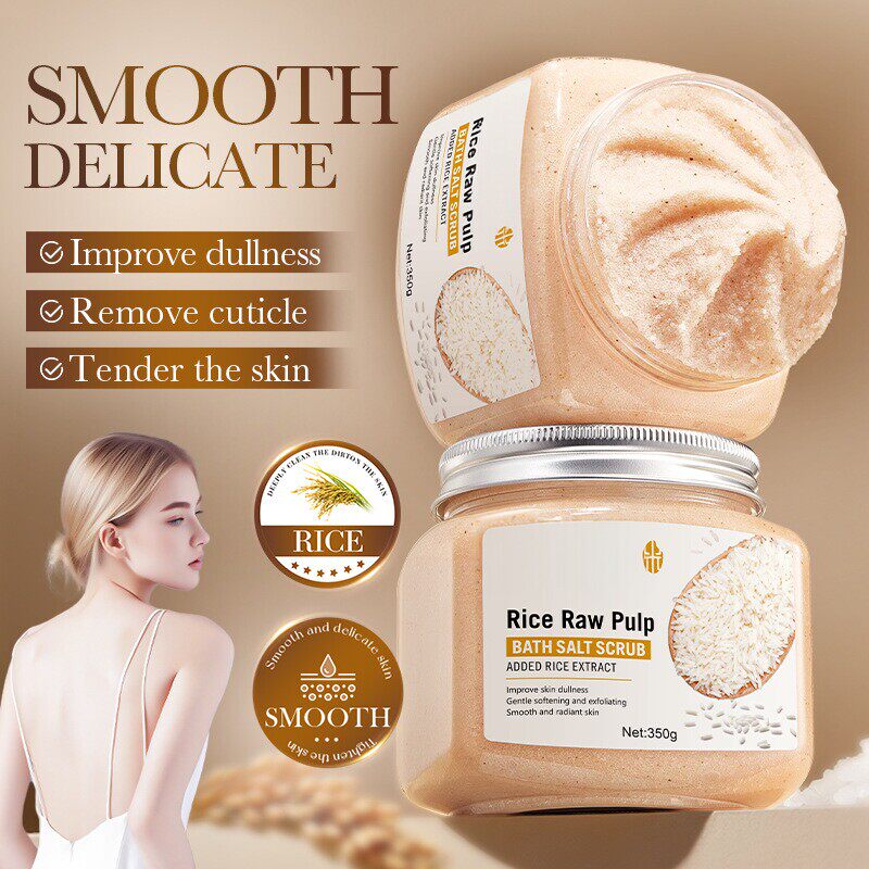 大米浴盐磨砂膏 Rice Raw Pulp Bath Salt Scrub Gentle Smooth