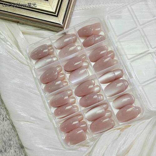 美甲甲片1盒装猫眼短椭圆
