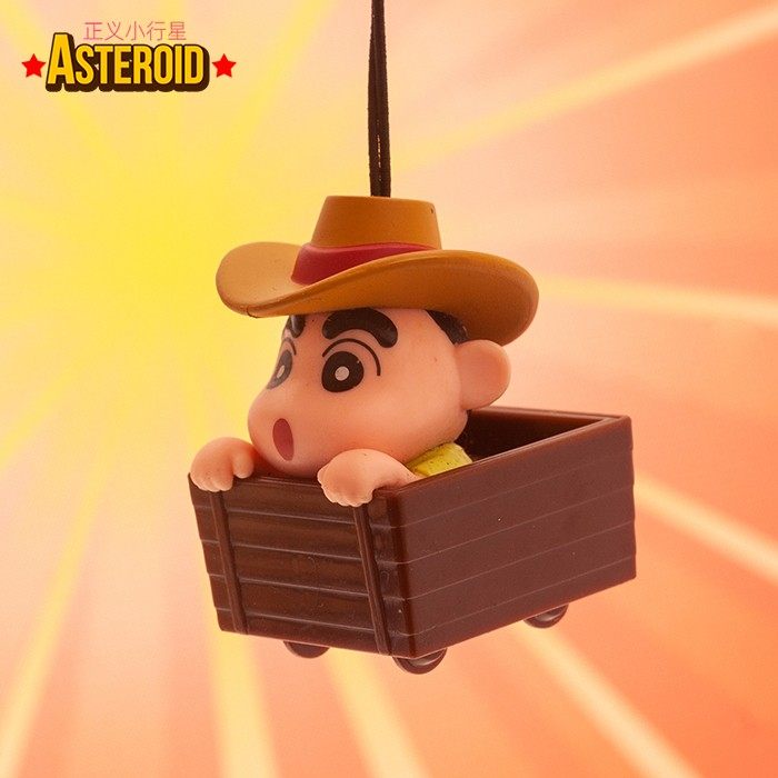正版散货矿场小矿工蜡笔小新卡通动画公仔挂件摆件新之助