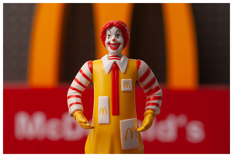 正版1993年中古玩具麦当劳叔叔小丑四小福公仔复古摆件老古董玩偶