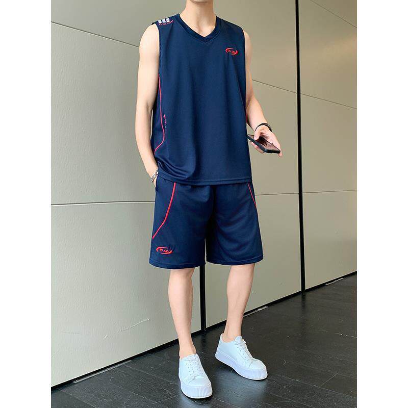 男士无袖篮球服睡衣夏季冰