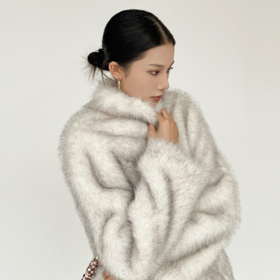 JIACIMEI环保皮毛一体毛毛外套女秋冬复古显瘦皮草保暖短款外衣