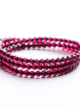 【送证书】天然紫牙乌石榴石手串