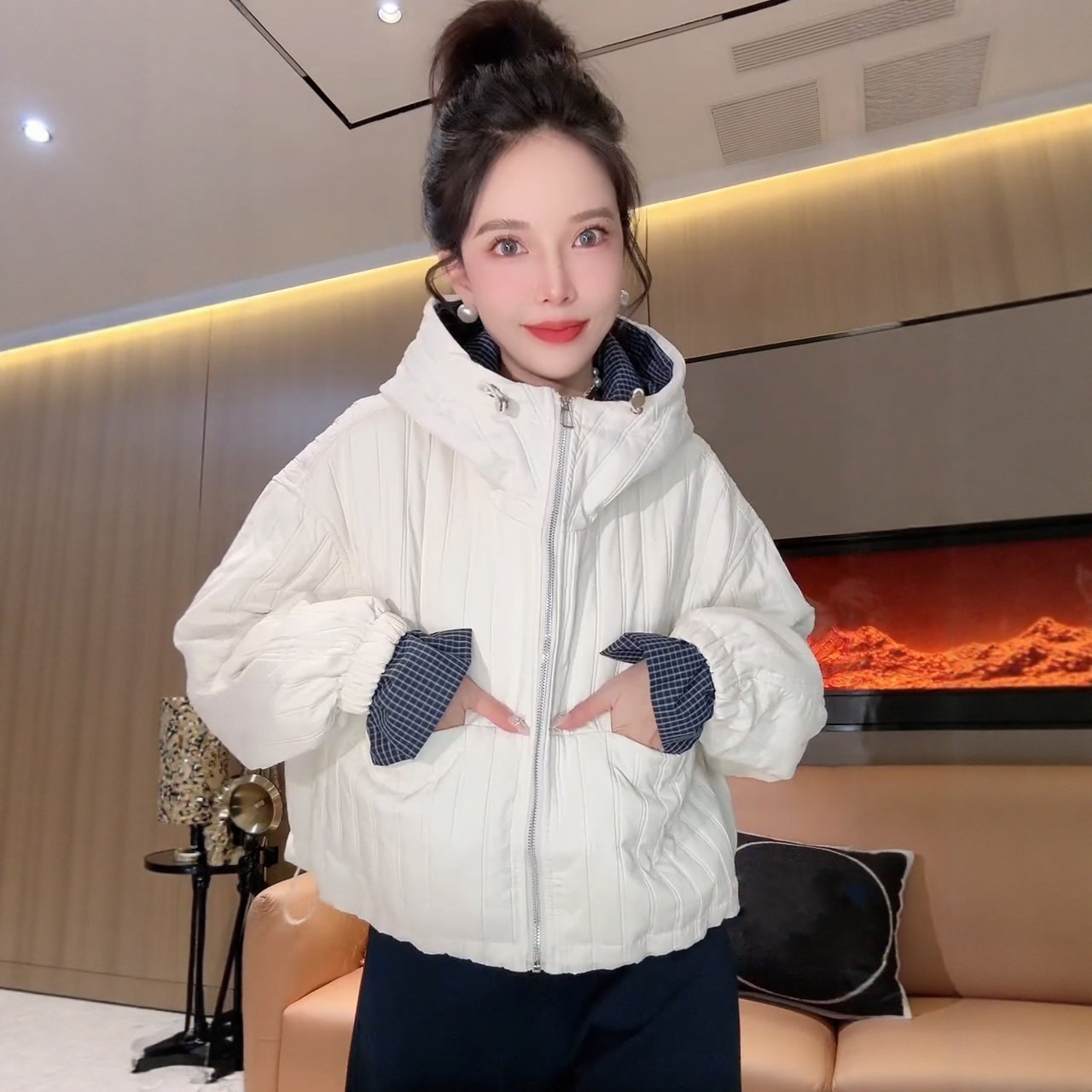 欧货2025年秋季新款棉服女短款小个子上衣加厚棉袄二棉外套棉衣