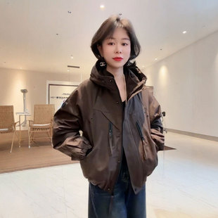 2026新款休闲加棉连帽短外套女加厚保暖夹棉服洋气夹克韩版小棉袄