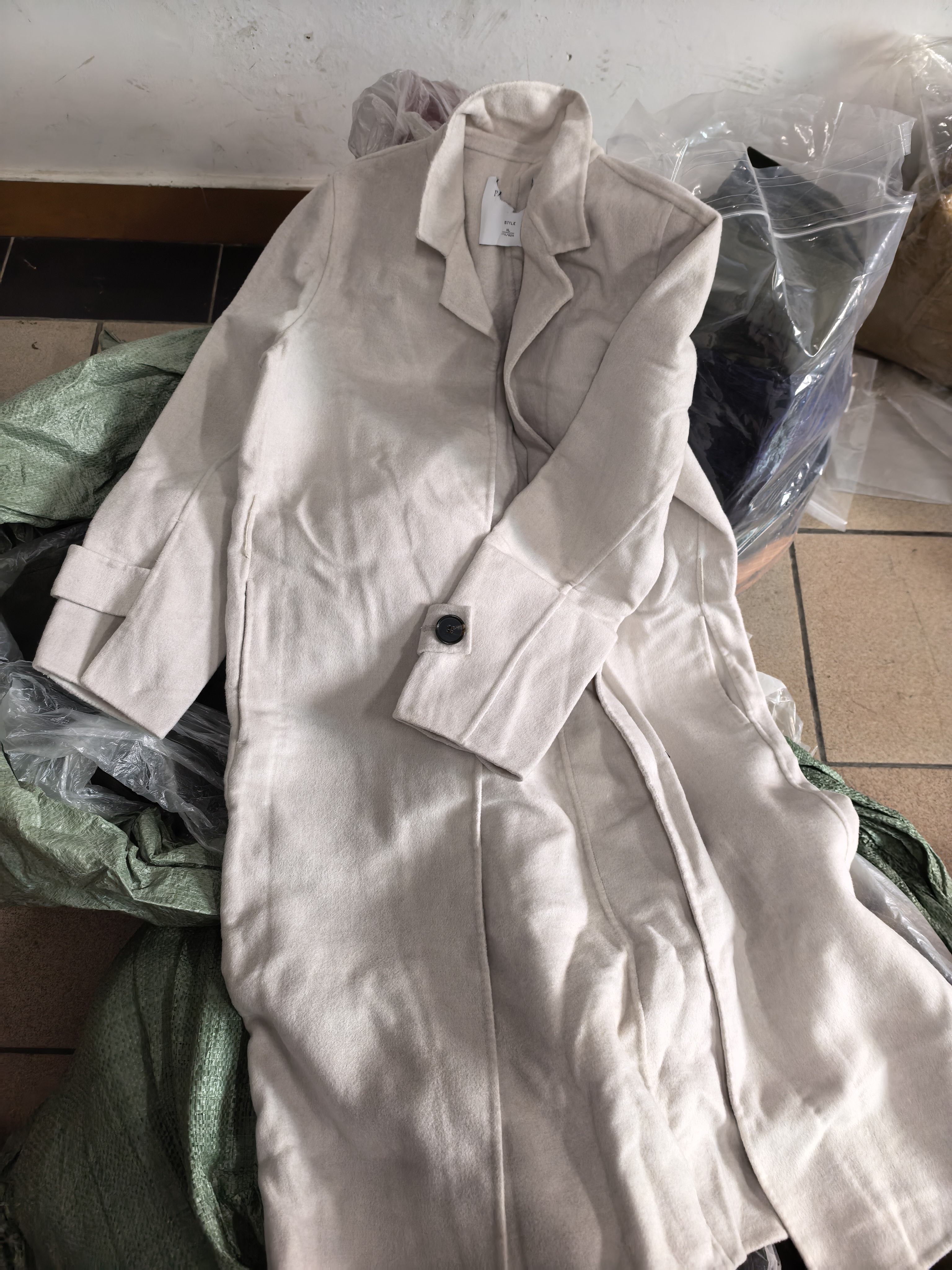 Tpn品牌撤柜剪标女装长款毛呢棉衣/棉服