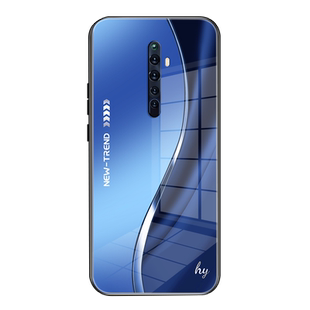 适用oppoRENO2z手机壳新款玻璃防摔保护套RENO2z硅胶软边小众全包网红潮男女时尚个性创意高级感渐变简约外壳